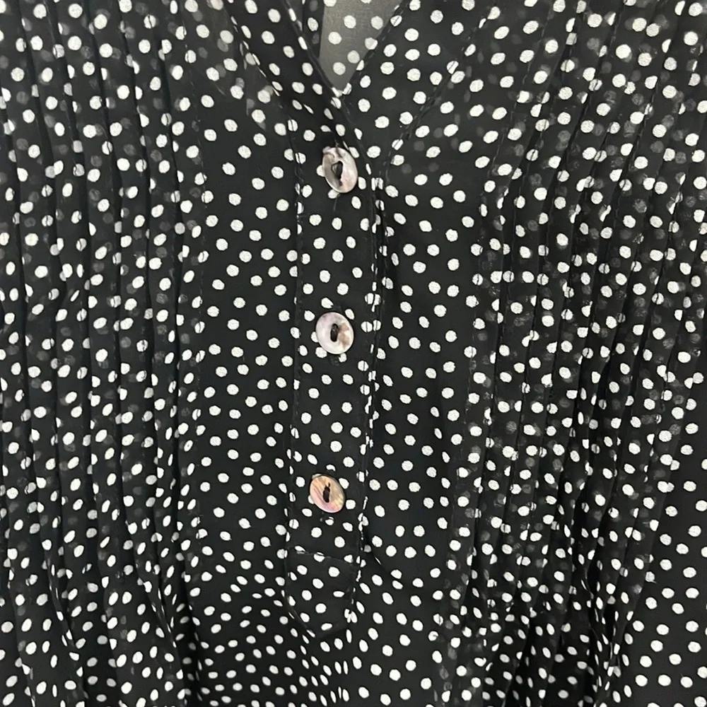 Motherhood Black and White Dotted Blouse - Picture 4 of 6
